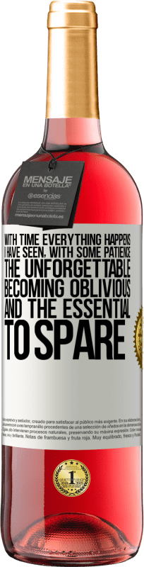 29,95 € | 桃红葡萄酒 ROSÉ版 随着时间的流逝，一切都会发生。我已经有些耐心地看到了令人难忘的遗忘，这是不遗余力的必要条件 白标. 可自定义的标签 青年酒 收成 2025 Tempranillo