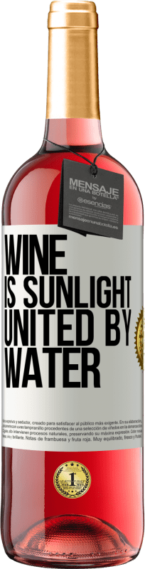 29,95 € | Rosé Wine ROSÉ Edition Wine is sunlight, united by water White Label. Customizable label Young wine Harvest 2023 Tempranillo