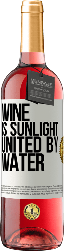 29,95 € | Rosé Wine ROSÉ Edition Wine is sunlight, united by water White Label. Customizable label Young wine Harvest 2025 Tempranillo
