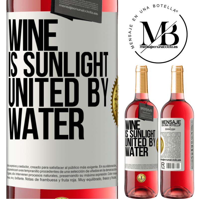 24,95 € Free Shipping | Rosé Wine ROSÉ Edition Wine is sunlight, united by water White Label. Customizable label Young wine Harvest 2021 Tempranillo