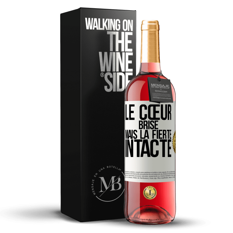 29,95 € Envoi gratuit | Vin rosé Édition ROSÉ Le cœur brisé. Mais la fierté intacte Étiquette Blanche. Étiquette personnalisable Vin jeune Récolte 2024 Tempranillo