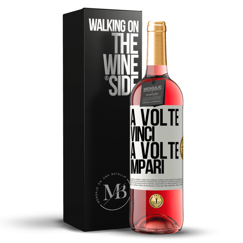 29,95 € Spedizione Gratuita | Vino rosato Edizione ROSÉ A volte vinci, a volte impari Etichetta Bianca. Etichetta personalizzabile Vino giovane Raccogliere 2024 Tempranillo