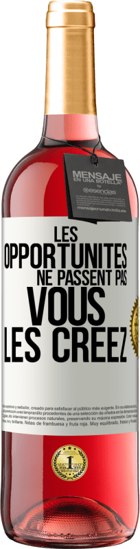 29,95 € | Vin rosé Édition ROSÉ Les opportunités ne passent pas. Vous les créez Étiquette Blanche. Étiquette personnalisable Vin jeune Récolte 2024 Tempranillo