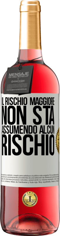 29,95 € | Vino rosato Edizione ROSÉ Il rischio maggiore non sta assumendo alcun rischio Etichetta Bianca. Etichetta personalizzabile Vino giovane Raccogliere 2024 Tempranillo