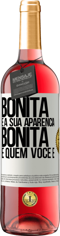 29,95 € Envio grátis | Vinho rosé Edição ROSÉ Bonita é a sua aparência, bonita é quem você é Etiqueta Branca. Etiqueta personalizável Vinho jovem Colheita 2024 Tempranillo