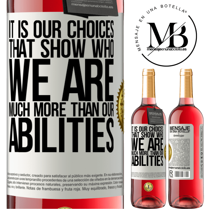 29,95 € Free Shipping | Rosé Wine ROSÉ Edition It is our choices that show who we are, much more than our abilities White Label. Customizable label Young wine Harvest 2023 Tempranillo