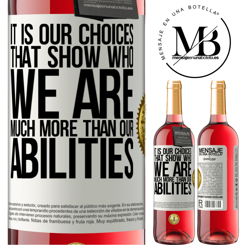 29,95 € Free Shipping | Rosé Wine ROSÉ Edition It is our choices that show who we are, much more than our abilities White Label. Customizable label Young wine Harvest 2025 Tempranillo