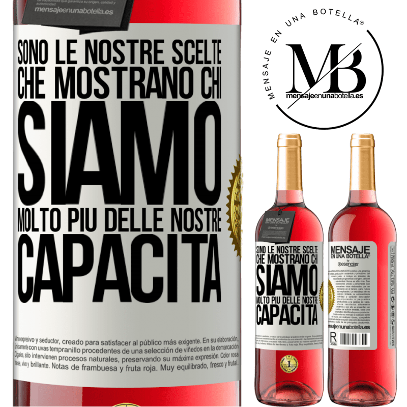 29,95 € Spedizione Gratuita | Vino rosato Edizione ROSÉ Sono le nostre scelte che mostrano chi siamo, molto più delle nostre capacità Etichetta Bianca. Etichetta personalizzabile Vino giovane Raccogliere 2023 Tempranillo