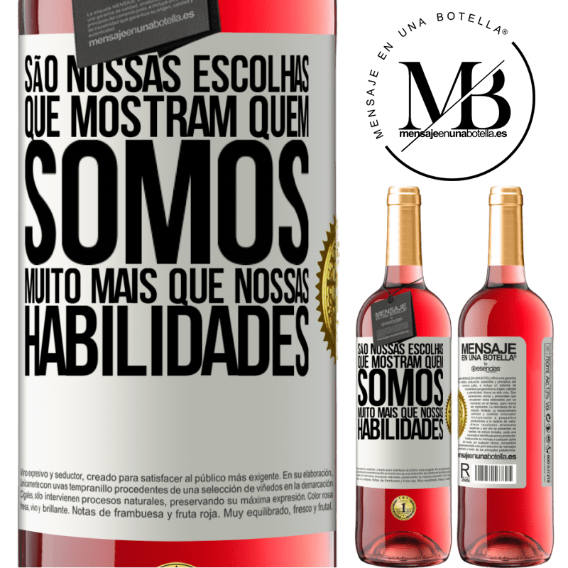 29,95 € Envio grátis | Vinho rosé Edição ROSÉ São nossas escolhas que mostram quem somos, muito mais que nossas habilidades Etiqueta Branca. Etiqueta personalizável Vinho jovem Colheita 2023 Tempranillo