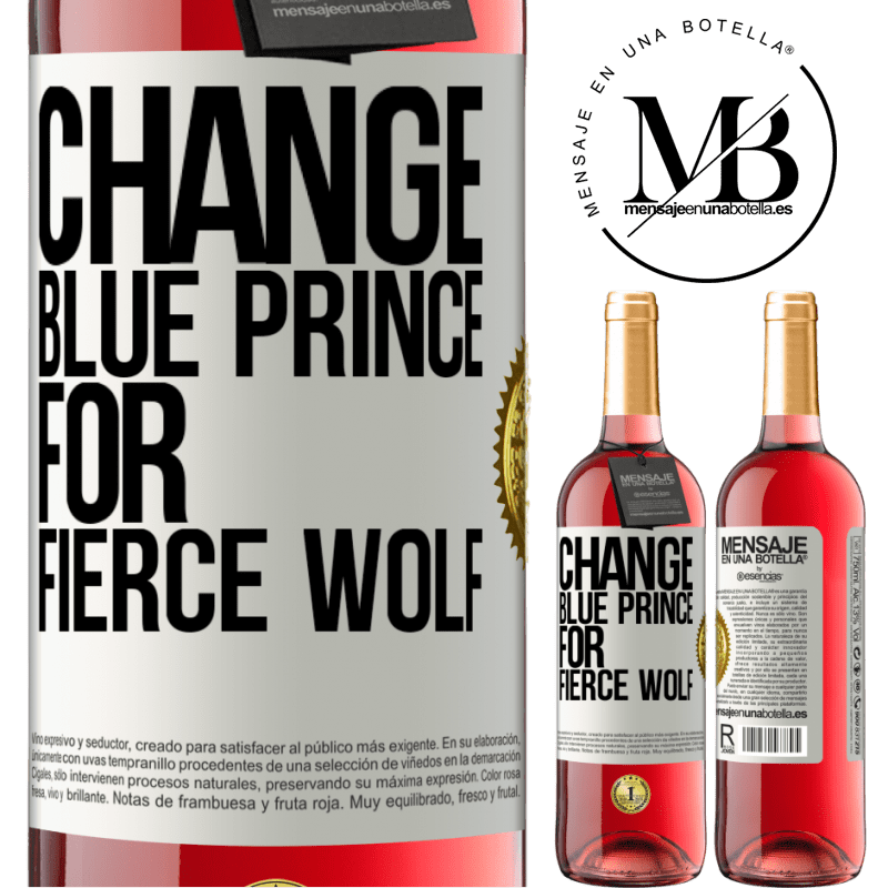 29,95 € Free Shipping | Rosé Wine ROSÉ Edition Change blue prince for fierce wolf White Label. Customizable label Young wine Harvest 2025 Tempranillo