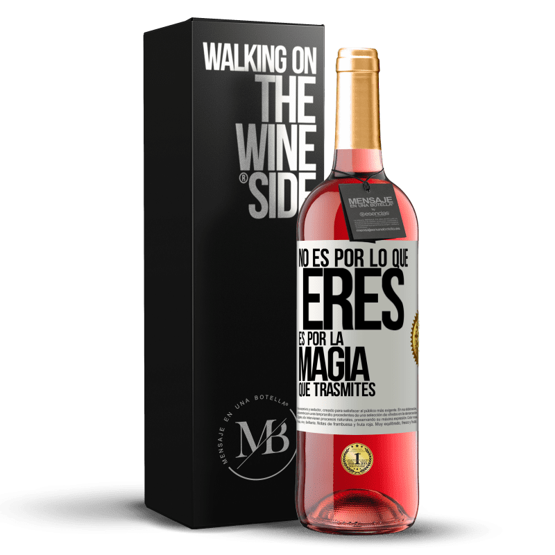 29,95 € Envío gratis | Vino Rosado Edición ROSÉ No es por lo que eres, es por la magia que trasmites Etiqueta Blanca. Etiqueta personalizable Vino joven Cosecha 2024 Tempranillo