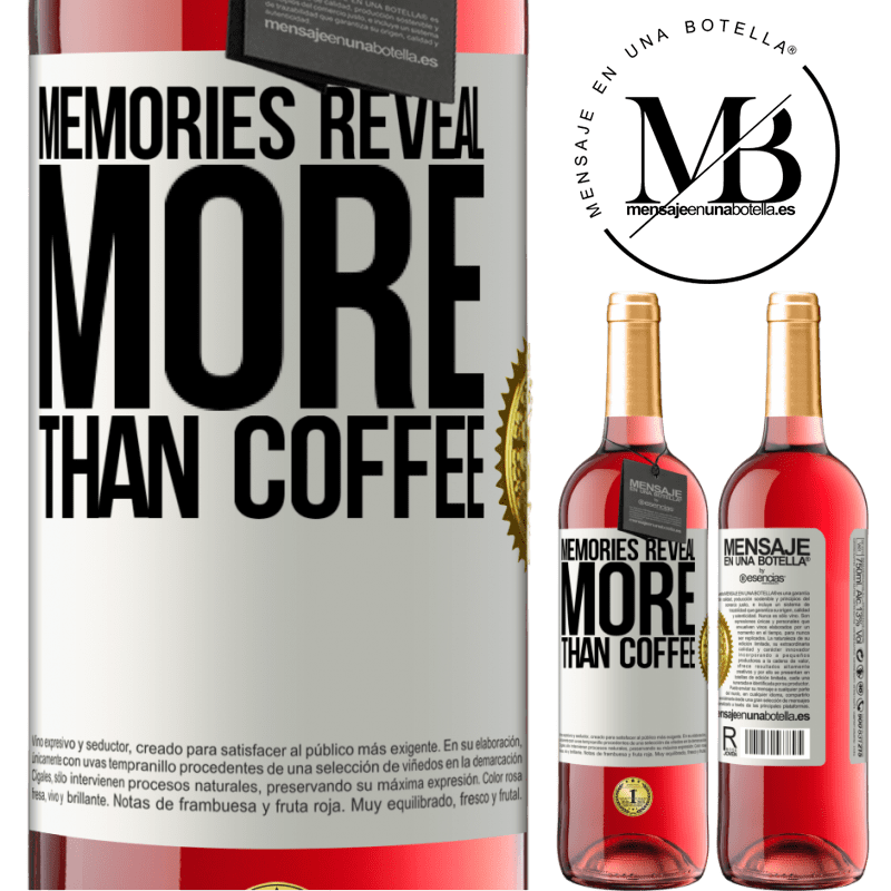 29,95 € Free Shipping | Rosé Wine ROSÉ Edition Memories reveal more than coffee White Label. Customizable label Young wine Harvest 2021 Tempranillo