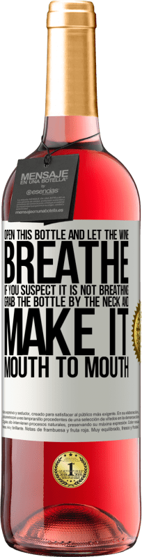 29,95 € | 桃红葡萄酒 ROSÉ版 打开这个瓶子，让葡萄酒呼吸。如果您怀疑自己没有呼吸，请抓住脖子抓住瓶子，使其口对口 白标. 可自定义的标签 青年酒 收成 2023 Tempranillo