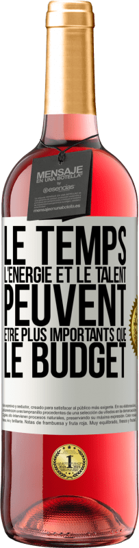 «Le temps, l'énergie et le talent peuvent être plus importants que le budget» Édition ROSÉ