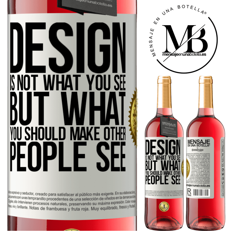 24,95 € Free Shipping | Rosé Wine ROSÉ Edition Design is not what you see, but what you should make other people see White Label. Customizable label Young wine Harvest 2021 Tempranillo