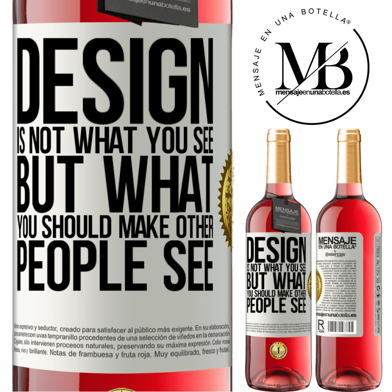29,95 € Free Shipping | Rosé Wine ROSÉ Edition Design is not what you see, but what you should make other people see White Label. Customizable label Young wine Harvest 2022 Tempranillo