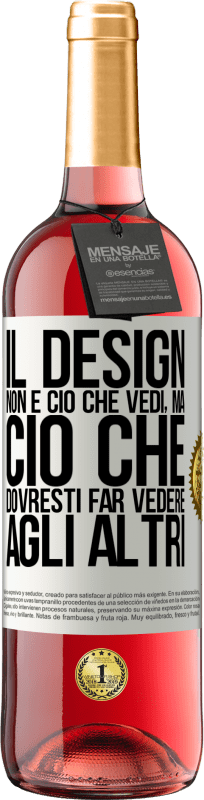 «Il design non è ciò che vedi, ma ciò che dovresti far vedere agli altri» Edizione ROSÉ