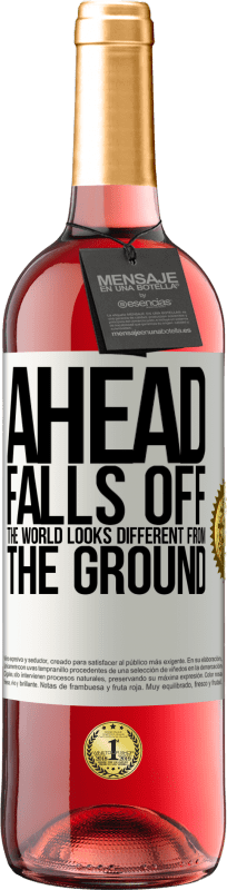 29,95 € Free Shipping | Rosé Wine ROSÉ Edition Ahead. Falls off. The world looks different from the ground White Label. Customizable label Young wine Harvest 2025 Tempranillo