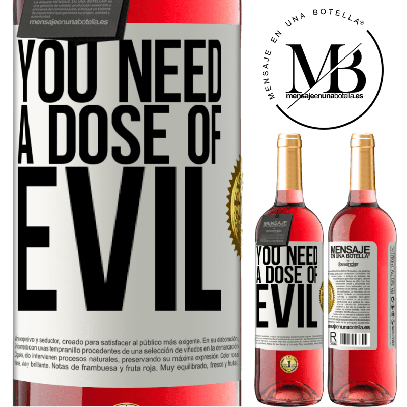 29,95 € Free Shipping | Rosé Wine ROSÉ Edition You need a dose of evil White Label. Customizable label Young wine Harvest 2022 Tempranillo