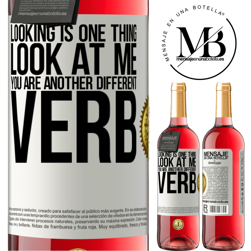 24,95 € Free Shipping | Rosé Wine ROSÉ Edition Looking is one thing. Look at me, you are another different verb White Label. Customizable label Young wine Harvest 2021 Tempranillo
