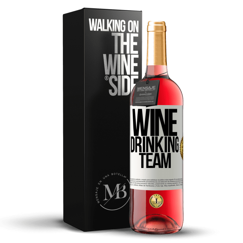 24,95 € Envoi gratuit | Vin rosé Édition ROSÉ Wine drinking team Étiquette Blanche. Étiquette personnalisable Vin jeune Récolte 2021 Tempranillo