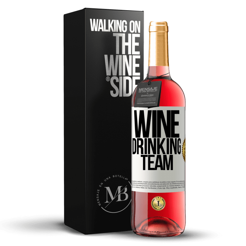 29,95 € Envío gratis | Vino Rosado Edición ROSÉ Wine drinking team Etiqueta Blanca. Etiqueta personalizable Vino joven Cosecha 2025 Tempranillo