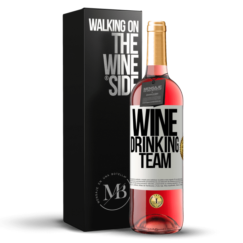 29,95 € Spedizione Gratuita | Vino rosato Edizione ROSÉ Wine drinking team Etichetta Bianca. Etichetta personalizzabile Vino giovane Raccogliere 2024 Tempranillo