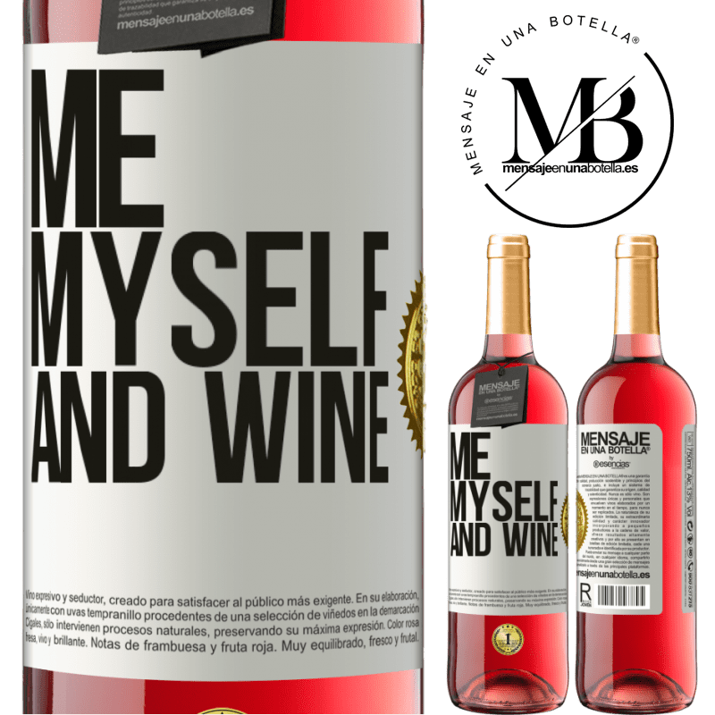 29,95 € Kostenloser Versand | Roséwein ROSÉ Ausgabe Me, myself and wine Weißes Etikett. Anpassbares Etikett Junger Wein Ernte 2023 Tempranillo