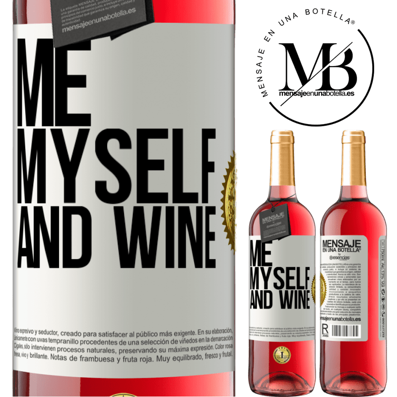 29,95 € Spedizione Gratuita | Vino rosato Edizione ROSÉ Me, myself and wine Etichetta Bianca. Etichetta personalizzabile Vino giovane Raccogliere 2023 Tempranillo