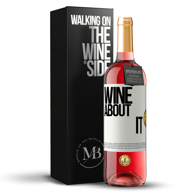 29,95 € 送料無料 | ロゼワイン ROSÉエディション Wine about it ホワイトラベル. カスタマイズ可能なラベル 若いワイン 収穫 2024 Tempranillo