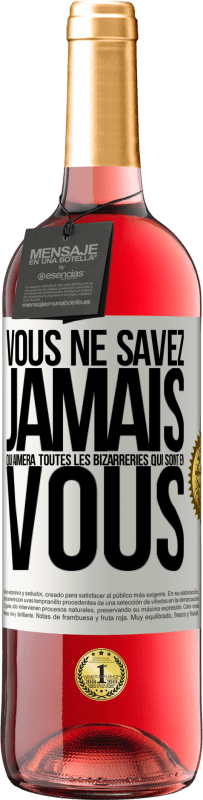 29,95 € | Vin rosé Édition ROSÉ Vous ne savez jamais qui aimera toutes les bizarreries qui sont en vous Étiquette Blanche. Étiquette personnalisable Vin jeune Récolte 2024 Tempranillo