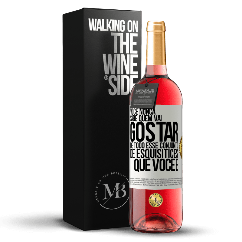 29,95 € Envio grátis | Vinho rosé Edição ROSÉ Você nunca sabe quem vai gostar de todo esse conjunto de esquisitices que você é Etiqueta Branca. Etiqueta personalizável Vinho jovem Colheita 2024 Tempranillo