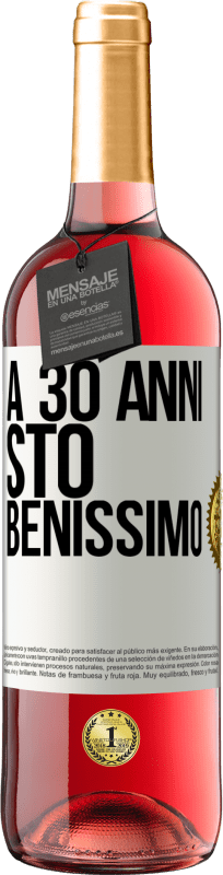 Spedizione Gratuita | Vino rosato Edizione ROSÉ A 30 anni, sto benissimo Etichetta Bianca. Etichetta personalizzabile Vino giovane Raccogliere 2025 Tempranillo