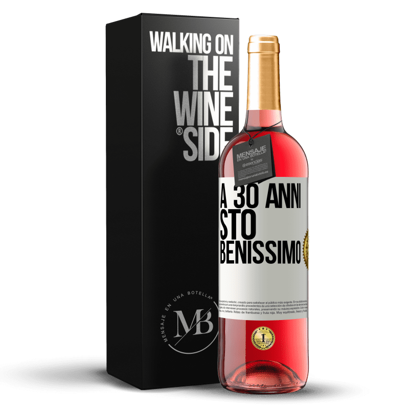 29,95 € Spedizione Gratuita | Vino rosato Edizione ROSÉ A 30 anni, sto benissimo Etichetta Bianca. Etichetta personalizzabile Vino giovane Raccogliere 2024 Tempranillo