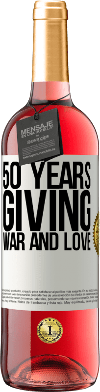 29,95 € 免费送货 | 桃红葡萄酒 ROSÉ版 50年来给予战争和爱 白标. 可自定义的标签 青年酒 收成 2023 Tempranillo