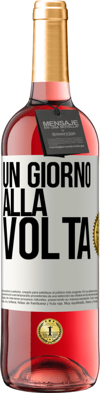29,95 € Spedizione Gratuita | Vino rosato Edizione ROSÉ Un giorno alla volta Etichetta Bianca. Etichetta personalizzabile Vino giovane Raccogliere 2025 Tempranillo