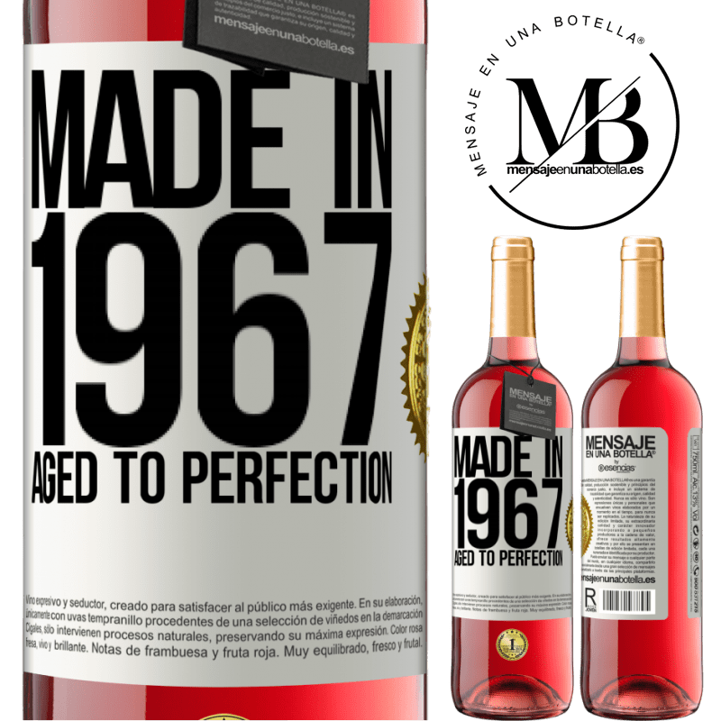 29,95 € Free Shipping | Rosé Wine ROSÉ Edition Made in 1967. Aged to perfection White Label. Customizable label Young wine Harvest 2022 Tempranillo