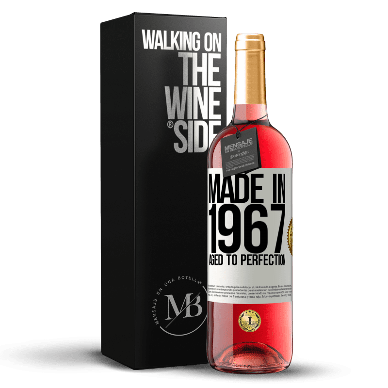 29,95 € Free Shipping | Rosé Wine ROSÉ Edition Made in 1967. Aged to perfection White Label. Customizable label Young wine Harvest 2021 Tempranillo