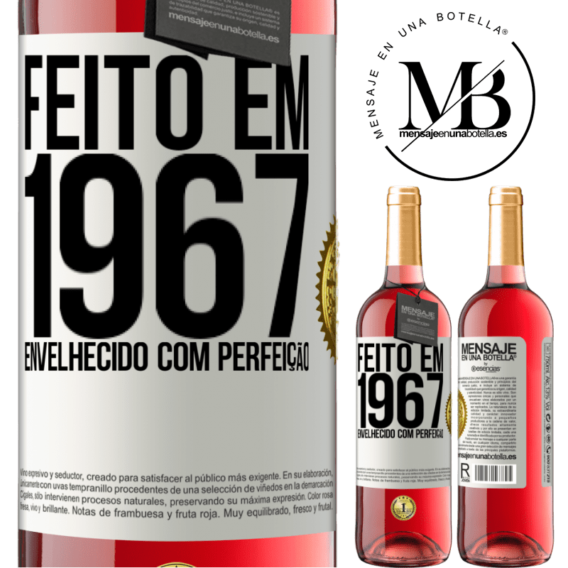 29,95 € Envio grátis | Vinho rosé Edição ROSÉ Feito em 1967. Envelhecido com perfeição Etiqueta Branca. Etiqueta personalizável Vinho jovem Colheita 2024 Tempranillo