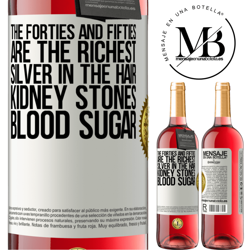 24,95 € Free Shipping | Rosé Wine ROSÉ Edition The forties and fifties are the richest. Silver in the hair, kidney stones, blood sugar White Label. Customizable label Young wine Harvest 2021 Tempranillo