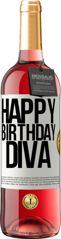 29,95 € | Rosé Wine ROSÉ Edition Happy birthday Diva White Label. Customizable label Young wine Harvest 2023 Tempranillo