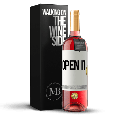 «Open it» ROSÉ Edition