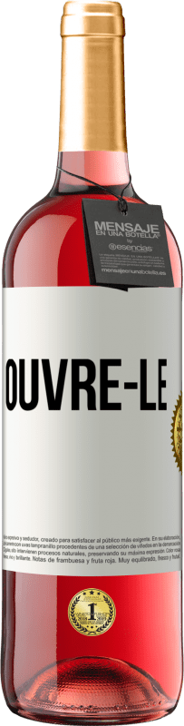 29,95 € | Vin rosé Édition ROSÉ Ouvre-le Étiquette Blanche. Étiquette personnalisable Vin jeune Récolte 2023 Tempranillo