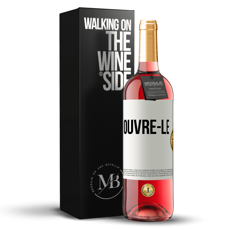 29,95 € Envoi gratuit | Vin rosé Édition ROSÉ Ouvre-le Étiquette Blanche. Étiquette personnalisable Vin jeune Récolte 2023 Tempranillo