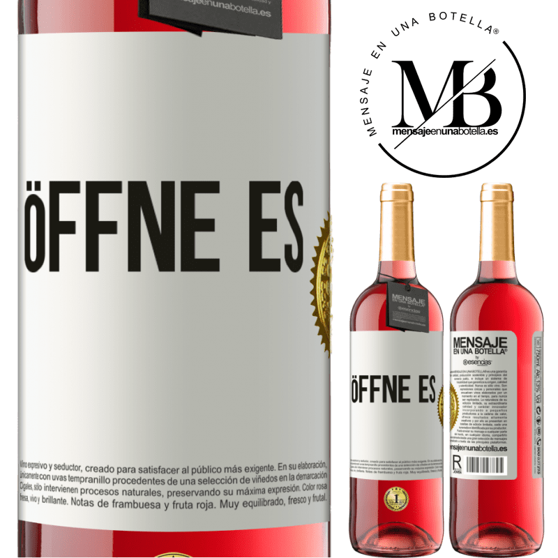 29,95 € Kostenloser Versand | Roséwein ROSÉ Ausgabe Öffne es Weißes Etikett. Anpassbares Etikett Junger Wein Ernte 2024 Tempranillo