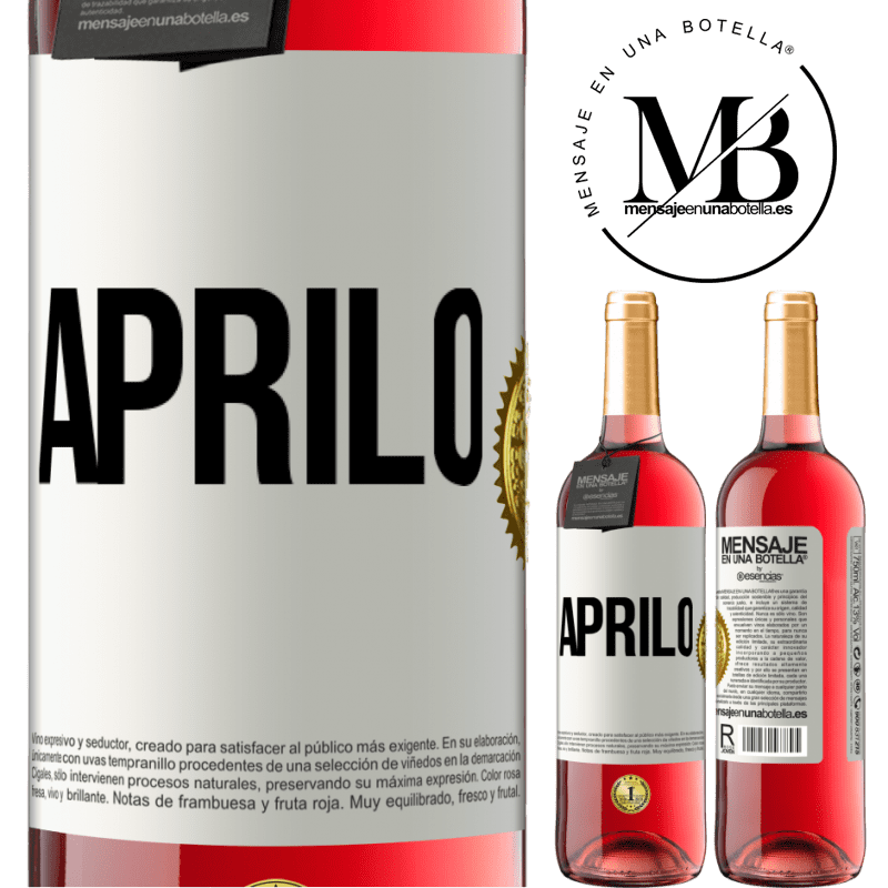 29,95 € Spedizione Gratuita | Vino rosato Edizione ROSÉ Aprilo Etichetta Bianca. Etichetta personalizzabile Vino giovane Raccogliere 2024 Tempranillo