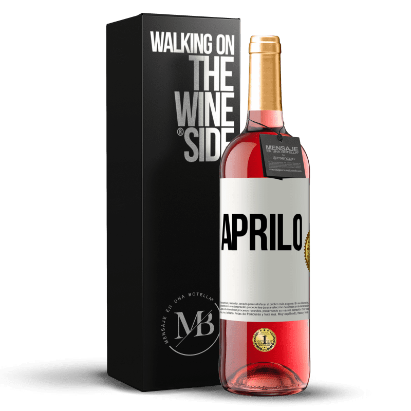 29,95 € Spedizione Gratuita | Vino rosato Edizione ROSÉ Aprilo Etichetta Bianca. Etichetta personalizzabile Vino giovane Raccogliere 2025 Tempranillo