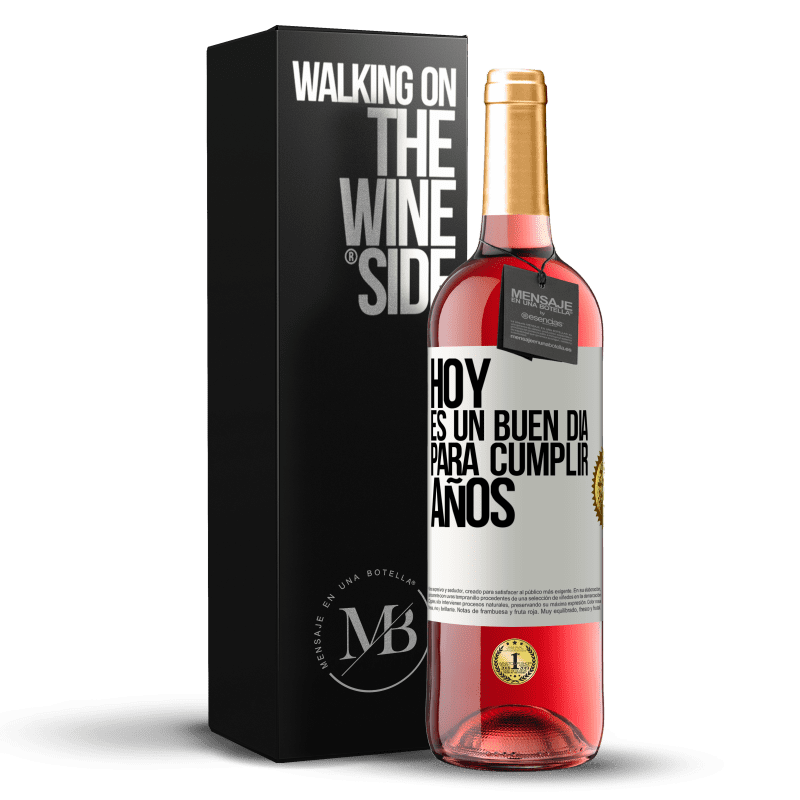 24,95 € Envoi gratuit | Vin rosé Édition ROSÉ Aujourd'hui est une bonne journée pour célébrer les années Étiquette Blanche. Étiquette personnalisable Vin jeune Récolte 2021 Tempranillo
