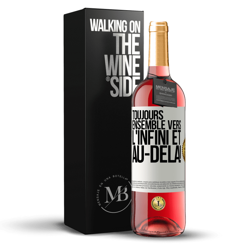 29,95 € Envoi gratuit | Vin rosé Édition ROSÉ Toujours ensemble vers l'infini et au-delà! Étiquette Blanche. Étiquette personnalisable Vin jeune Récolte 2024 Tempranillo