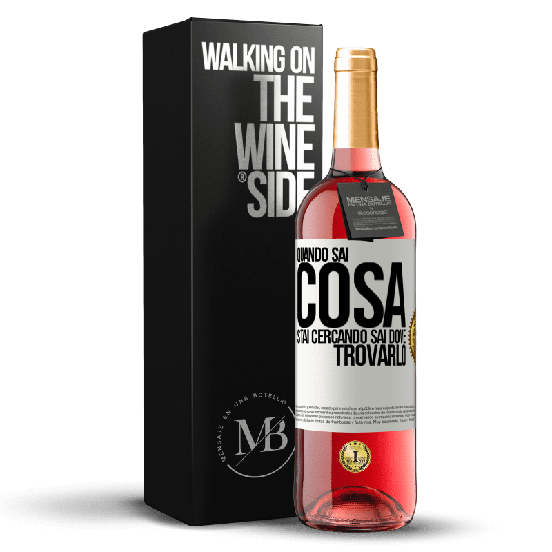 29,95 € Spedizione Gratuita | Vino rosato Edizione ROSÉ Quando sai cosa stai cercando, sai dove trovarlo Etichetta Bianca. Etichetta personalizzabile Vino giovane Raccogliere 2023 Tempranillo